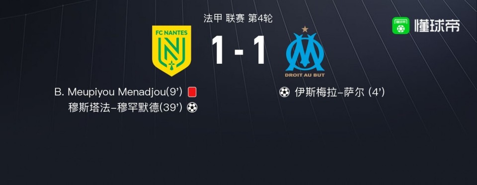 南特客场失利,积分榜排名下滑 南特客场失利,积分榜排名下滑